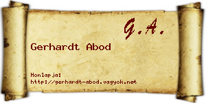 Gerhardt Abod névjegykártya
